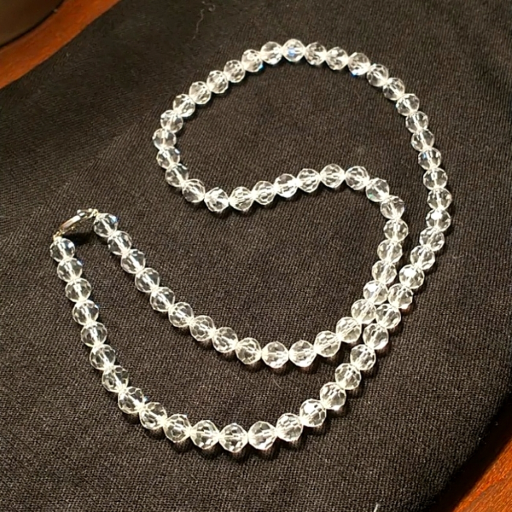 Vintage Faceted Crystal Beaded Necklace